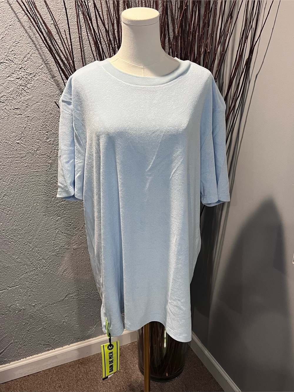 🐠NWT BAIN DE MER BLUE TERRY CLOTH TEE SHIRT SIZE 3XL🐠